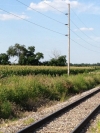 By Matt Bright from Milton, WI. The picture shows one of the city's water towers and the railroad tracks that run into town from Janesville. Milton Junction was formed around the tracks which have been an important part of Milton's history.